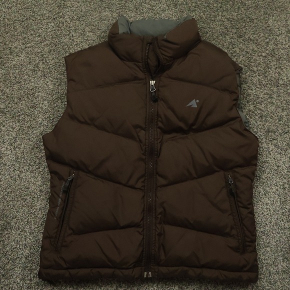 Eastern Mountain Sports VEST Womens s Down Puffer Brown Lightweight - Picture 1 of 13